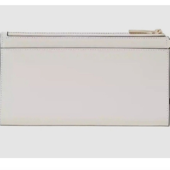 NWT New Kate Spade Madison Double Zip Medium Leather Wristlet Wallet Chalk White - Picture 2 of 5